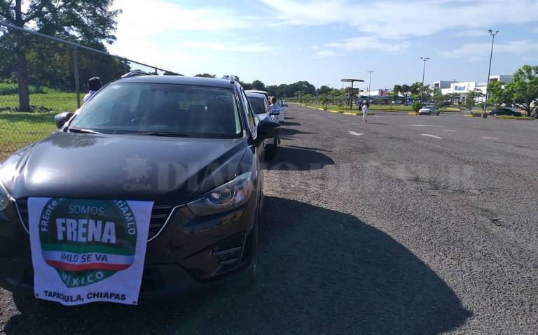 Caravana en contra de AMLO fracasa en Tapachula protesta